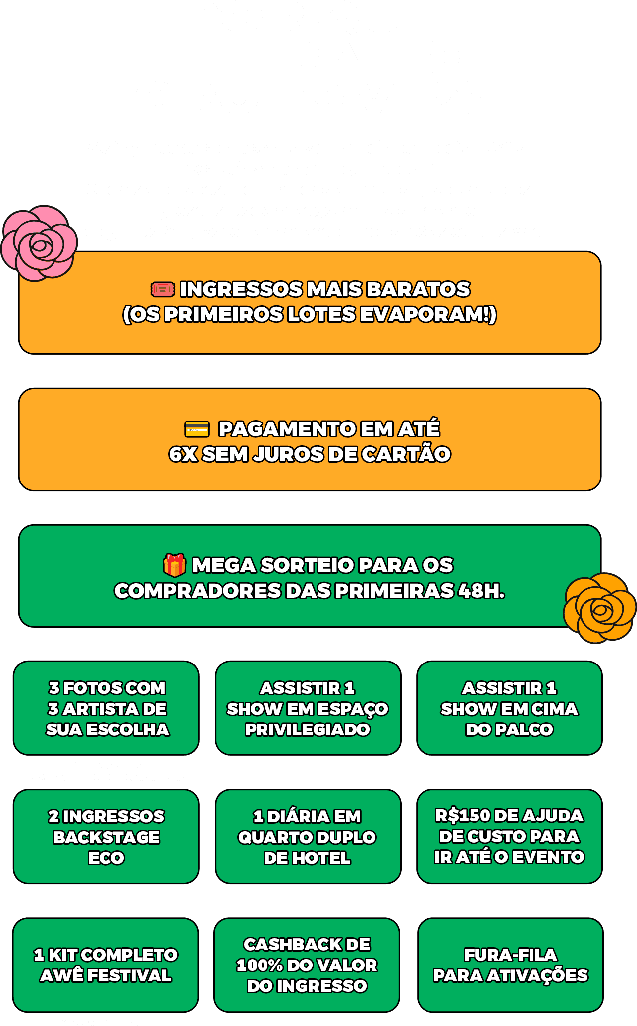 Vantagens do grupo vip